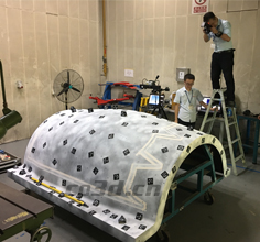 飛機(jī)引擎罩模具三維掃描