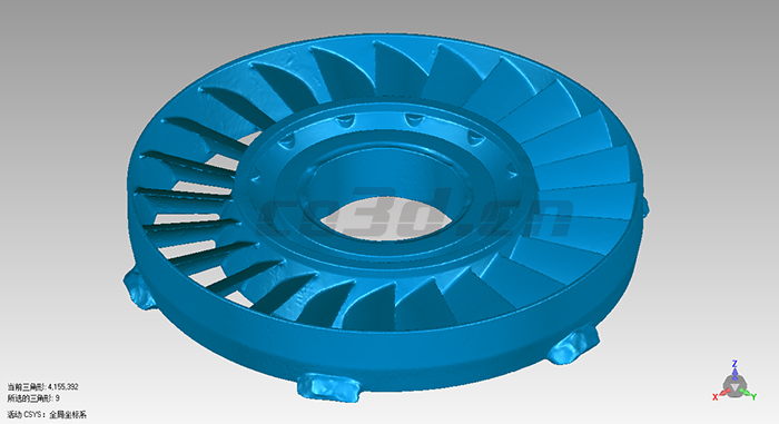 飛機(jī)引擎葉輪三維掃描案例