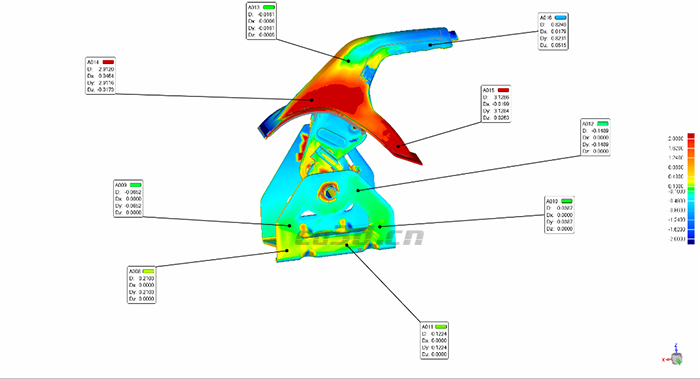 汽車手剎三維掃描