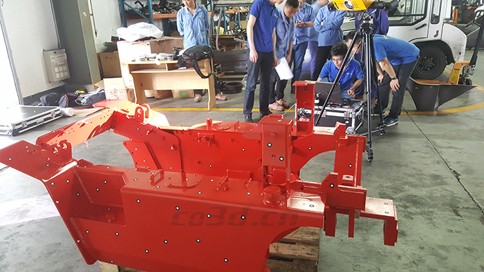 杭叉車(chē)身鑄件三維掃描