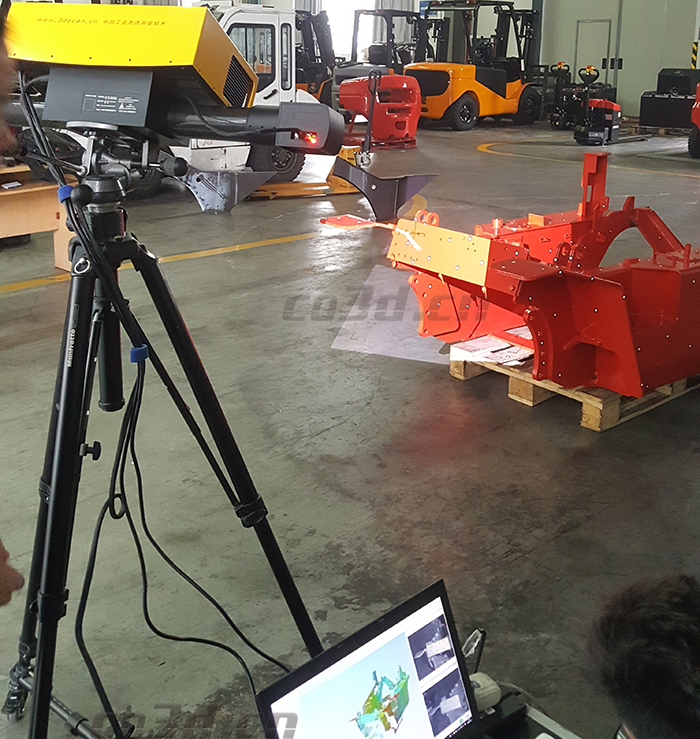 杭叉車(chē)身鑄件三維掃描